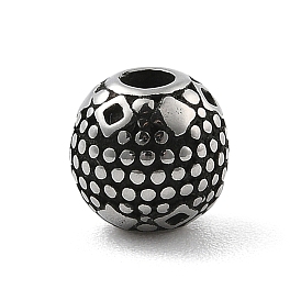 316 бусины из хирургической нержавеющей стали, круглый узор с ромбами