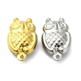 Ion Plating(IP) 304 Stainless Steel Pendants, Owl Charms