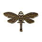 Тибетский стиль настройки сплава стрекоза кулон горный хрусталь, без кадмия и без свинца, 42.5x72x3.5 мм, отверстие : 3 мм , пригодный для стразов 1~3 мм