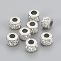 Handgefertigte Messing Polymer Clay Strass Perlen, Kolumne