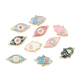 Подвески из латуни, с эмалью, реальный 18 k позолоченный, стойки покрытие, долговечный, без кадмия и без свинца, разноцветные