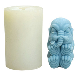 3D Cartoon Elephant Shoe DIY Food Grade Silicone Candle Molds, Aromatherapy Candle Moulds, Scented Candle Making Molds