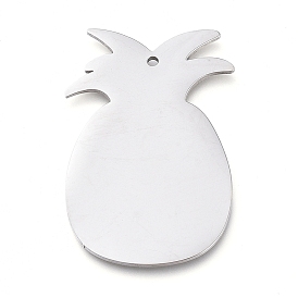 304 подвески из нержавеющей стали, зеркальная полировка, штамповка пустой метки, лазерная резка, ананас