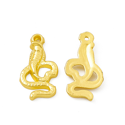 Crémaillère pendentifs en alliage placage, sans cadmium et sans plomb et sans nickel, charmes de serpent