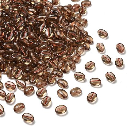 Прозрачные акриловые бусины, кофейный боб, золотой металл обвитыми