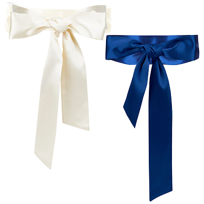 2 шт. 2 цветная атласная лента для обертывания цепочных ремней, поясные ремни для платья-рубашки, пальто