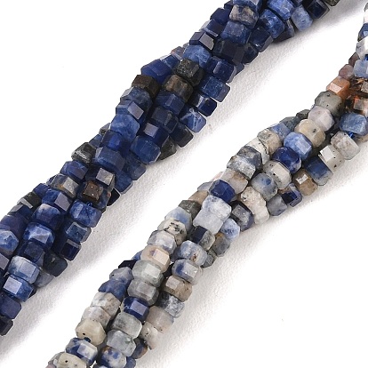 Природный содалит бисер нитей, граненые, шестиугольник
