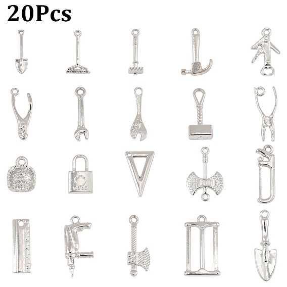 20шт 20 подвески из сплава с гальванопокрытием, без кадмия, без никеля и без свинца, разнообразные