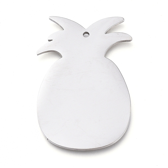 304 подвески из нержавеющей стали, зеркальная полировка, штамповка пустой метки, лазерная резка, ананас