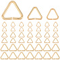300pcs 3 styles triangle 304 anneaux en acier inoxydable, fermoirs à boucle, convient aux perles percées, sangles, sacs de cerclage