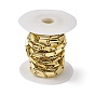 Brass Rectangle Link Chains, with Spool, Soldered, Long-Lasting Plated, Cadmium Free & Nickel Free & Lead Free