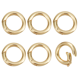 6шт. латунные пружинные кольца-затворы, круглые кольца