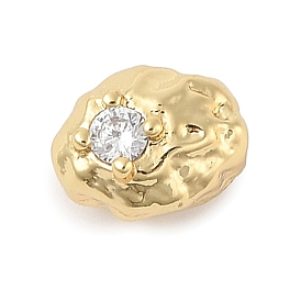 Бусины из латуни с микропаве из кубического циркония