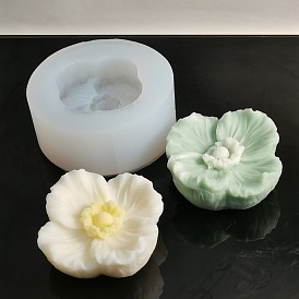 Four Leaf Flower Food Grade DIY Candle Silicone Molds, for Candle Making