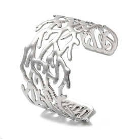 Браслеты-манжеты из нержавеющей стали с открытыми ветвями для женщин