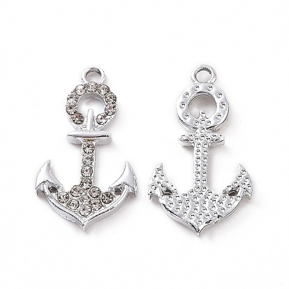 Подвески из сплава , с кристально горный хрусталь, якорь очарование