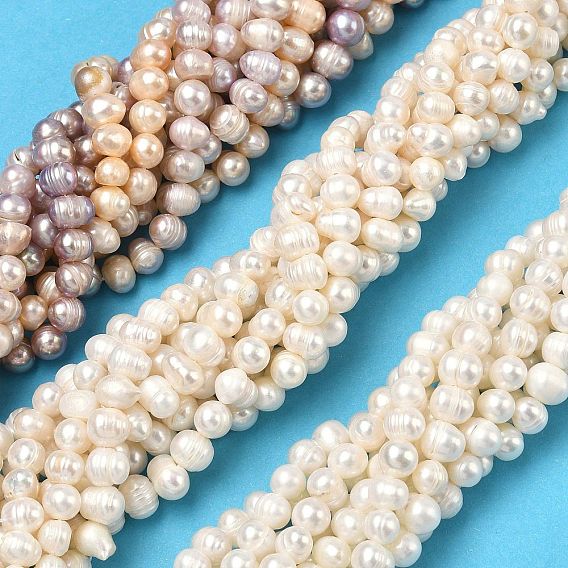 Нити из натурального культивированного пресноводного жемчуга, картофель