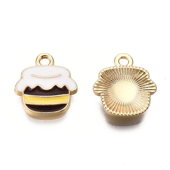 Подвески из эмали и сплава, золотой свет, горшок меда