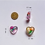 Transparent Acrylic Cabochons, with Shell inside, Heart