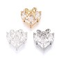 Латунные микро проложить кубического циркония подвески, сердце с бантом