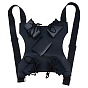PU Leather Sword Back Sheath, Chest Rig with Multiple Pouches, for Medieval Renaissance Cosplay Props