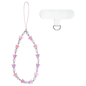 Ремешки для мобильных телефонов из акрила и стекла, с патчем для шнурка для мобильного телефона из ТПУ