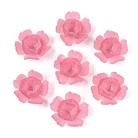 Heat Shrink Acrylic Bead Caps, Multi-Petal Flower