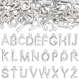 52Pcs 26 Styles 304 Stainless Steel Charms, Letter A~Z