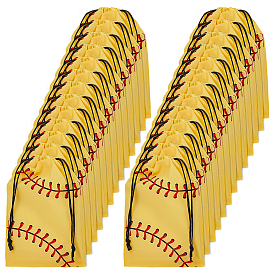 120 шт. подарочные упаковочные пакеты из ЭВА с завязками, прямоугольник с бейсбольным узором