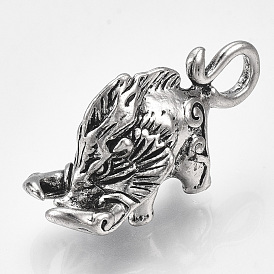 Tibetan Style Alloy Pendants, Wild Boar