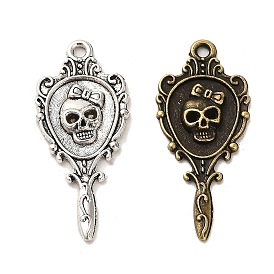 Tibetan Style Alloy Pendants, Cadmium Free & Lead Free, Key with Skull