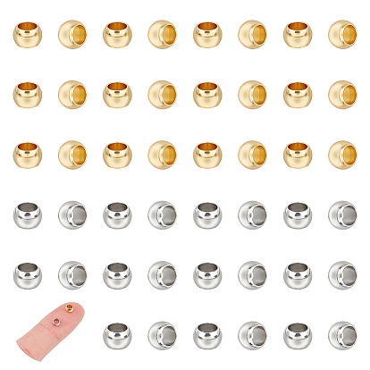 60 шт. 2 цвета ионное покрытие (ip) 201 шарики из нержавеющей стали, рондель