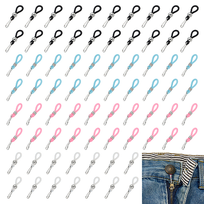 80шт 4 цвета силиконовые застежки-молнии, с застежкой железа, аксессуары для замены молнии, для чемодана, пакет, костюм