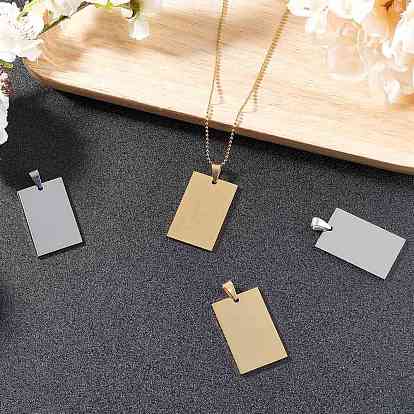Unicraftale DIY 304 Stainless Steel Necklace Making Kits, Including Ball Chains & Stamping Blank Tag Pendants