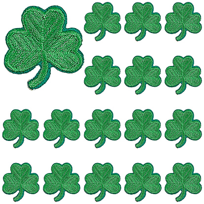 40шт. самоклеящиеся нашивки из ткани с компьютерной вышивкой ко Дню Святого Патрика, наклеить патч, аксессуары для костюма, аппликация, клевер