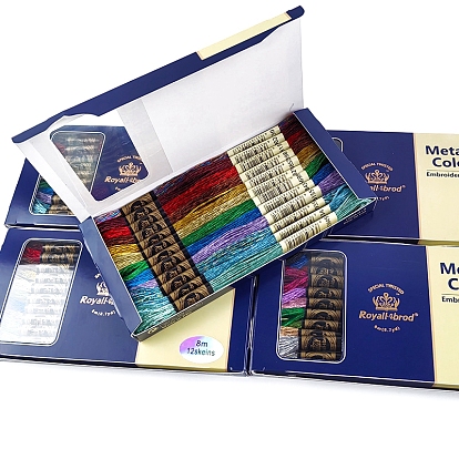 12 мотки 12 цвета 6 мулине для вышивания из металлизированного полиэстера, блестящие нитки для вышивки крестиком для рукоделия, ручная вышивка, браслеты дружбы плетеная веревка