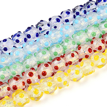 Нити из фольги в технике лэмпворк, ухабистый раунд