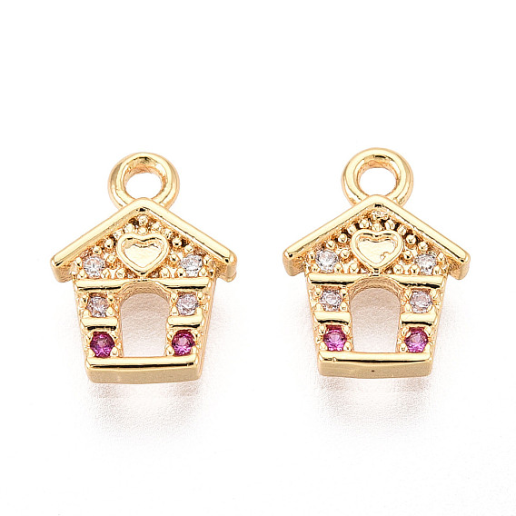 Латунные микро проложить кубического циркония прелести, дом, долговечный, без никеля 