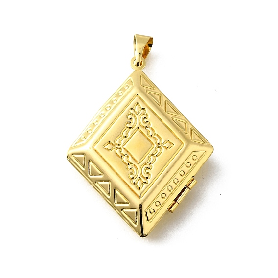 Подвески латуни медальон, стойки покрытие, долговечный, без свинца и без кадмия, ромбовидный шарм
