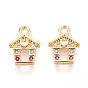 Латунные микро проложить кубического циркония прелести, дом, долговечный, без никеля 
