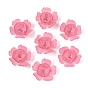 Heat Shrink Acrylic Bead Caps, Multi-Petal Flower