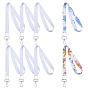8Pcs Polyester Name Card Straps, with Alloy Clasps