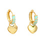 Bold Lightning Earrings with Unique Heart Drops and Sparkling Gems - Statement Jewelry for Women