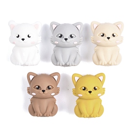 Perles de silicone, forme de chat