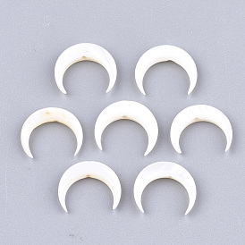 Freshwater Shell Beads, Double Horn/Crescent Moon