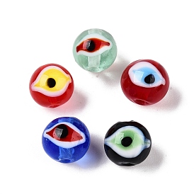 Handmad Evil Eye Round Lampwork Beads