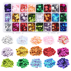 Пластиковые блестки, полу-чашевидные блестки бусины, центральное отверстие