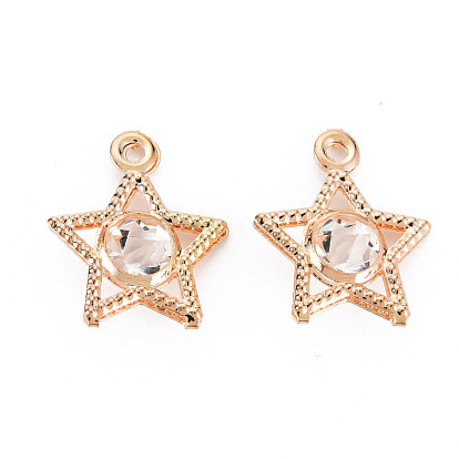 Обшивка стойки экологически чистые железные подвески, с кристально горный хрусталь, без кадмия, без никеля и без свинца, звезда