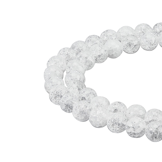 Natural Crackle Quartz Beads Strands, Round
