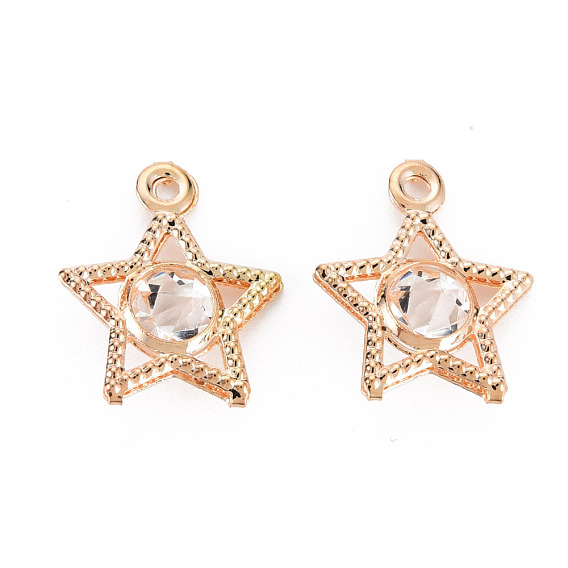 Обшивка стойки экологически чистые железные подвески, с кристально горный хрусталь, без кадмия, без никеля и без свинца, звезда